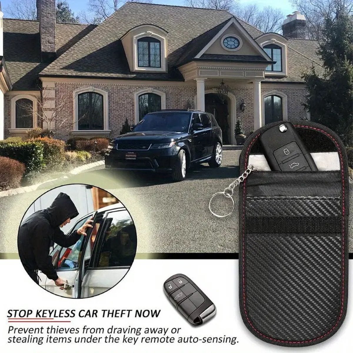 RFID anti-theft car key case 2 pack — view 3