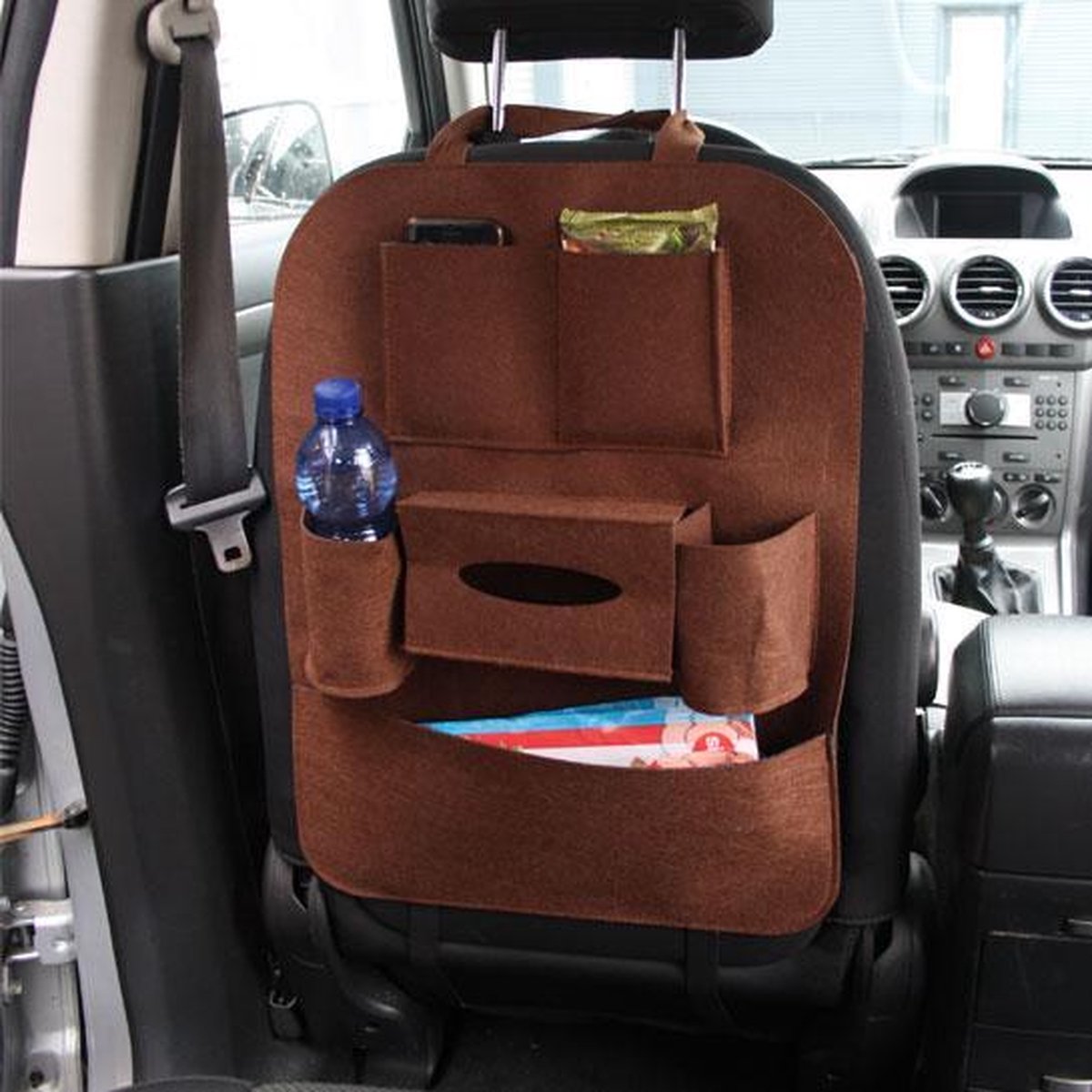 Car seat organiser for children brown — view 2