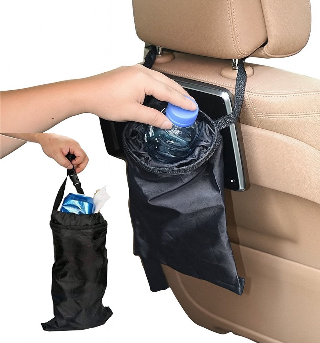 Mountable car headrest waste bag — view 2