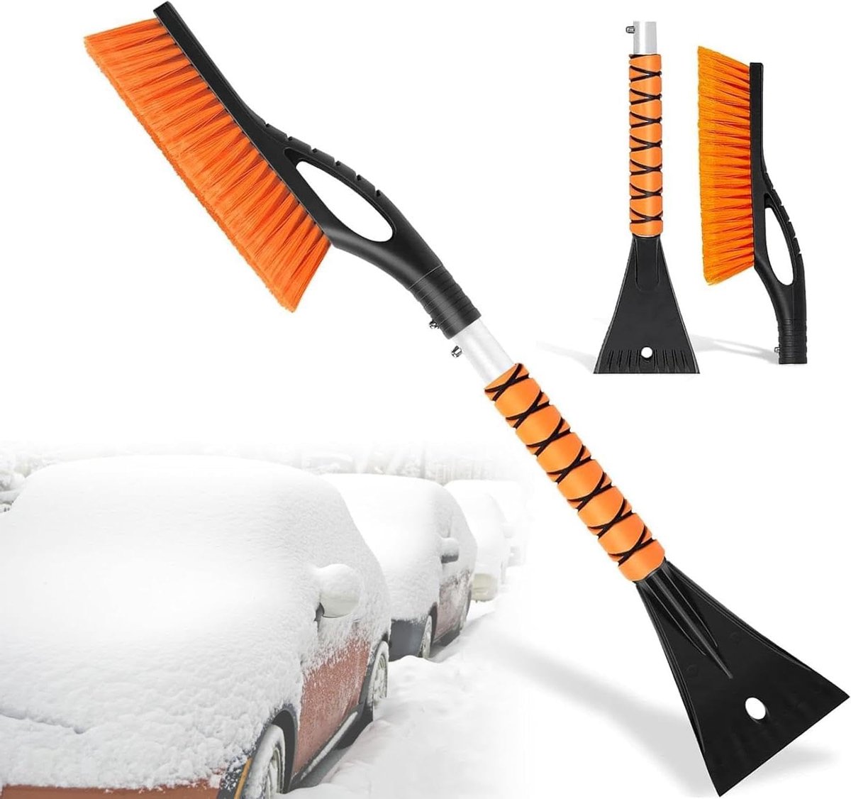 2-in-1 snow brush ice scraper 27 inch — view 2
