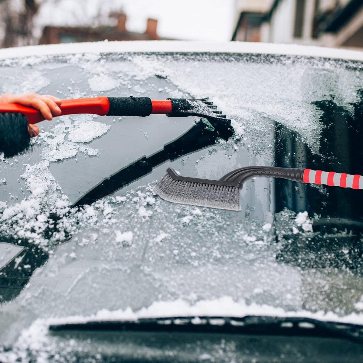 2-in-1 car snow brush ice scraper 25 inch — view 5