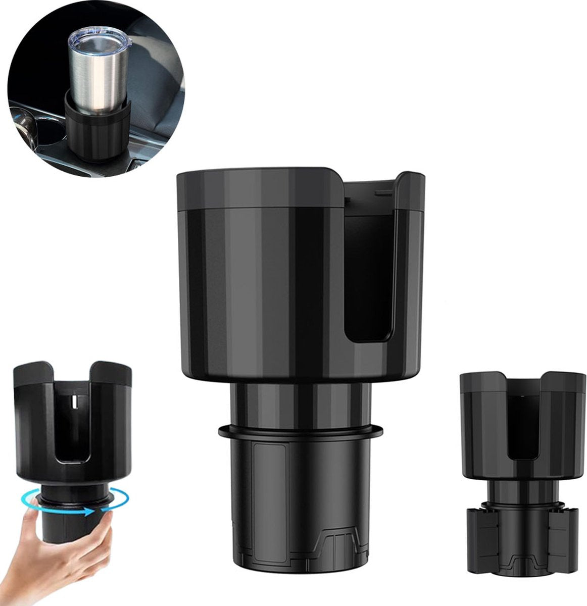 Adjustable universal car cup holder — view 2