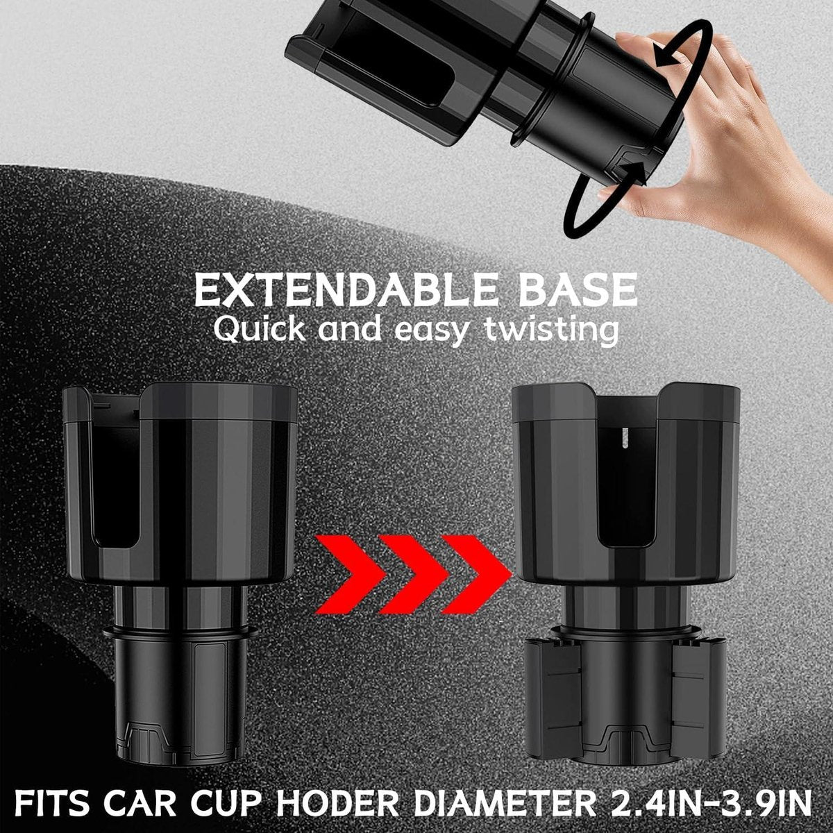 Adjustable universal car cup holder — view 6