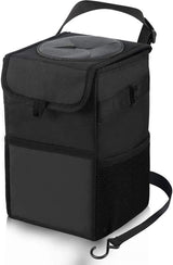 6L waterproof car trash can black — view 2