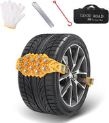 Winter car tyre snow chains yellow — view 2