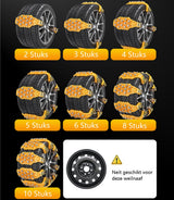 Winter car tyre snow chains yellow — view 4