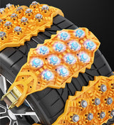 Winter car tyre snow chains yellow — view 5