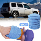 Car polishing foam applicator pads 125mm 6 pack — view 3