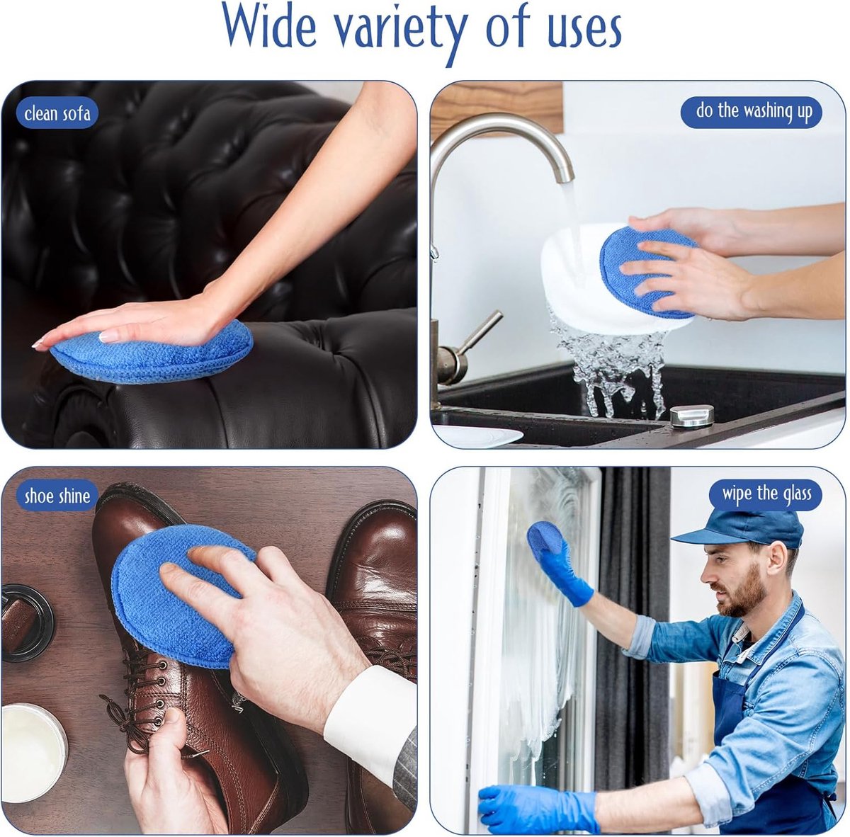 Car polishing foam applicator pads 125mm 6 pack — view 4