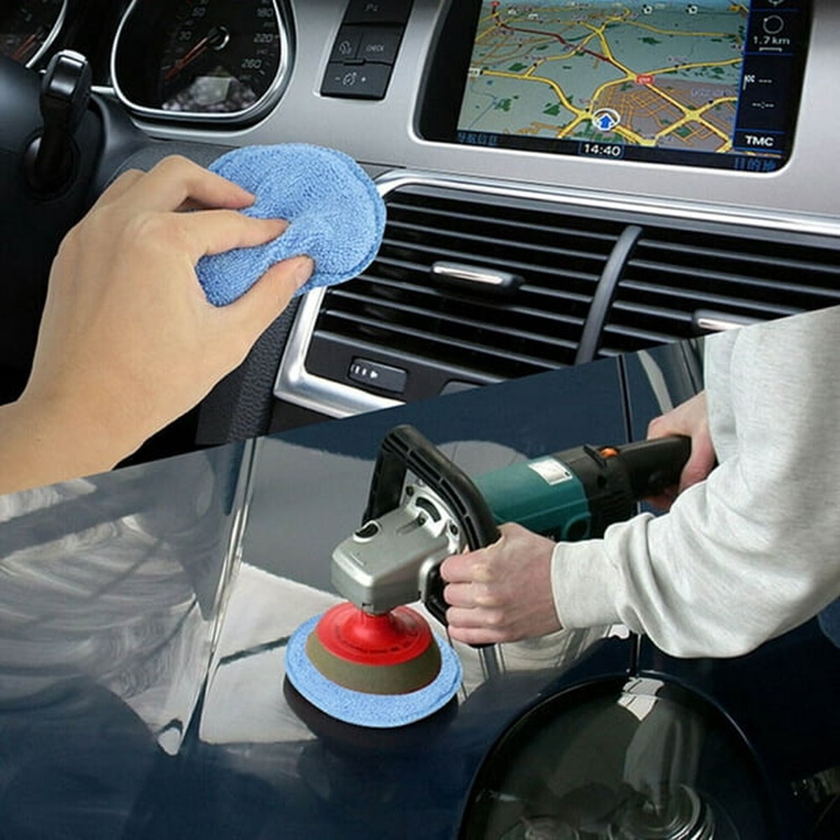 Car polishing foam applicator pads 125mm 6 pack — view 6