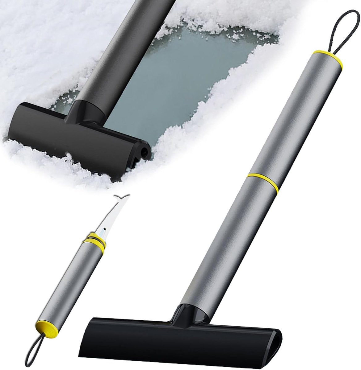 Car ice scraper with handle 2 pieces — view 2