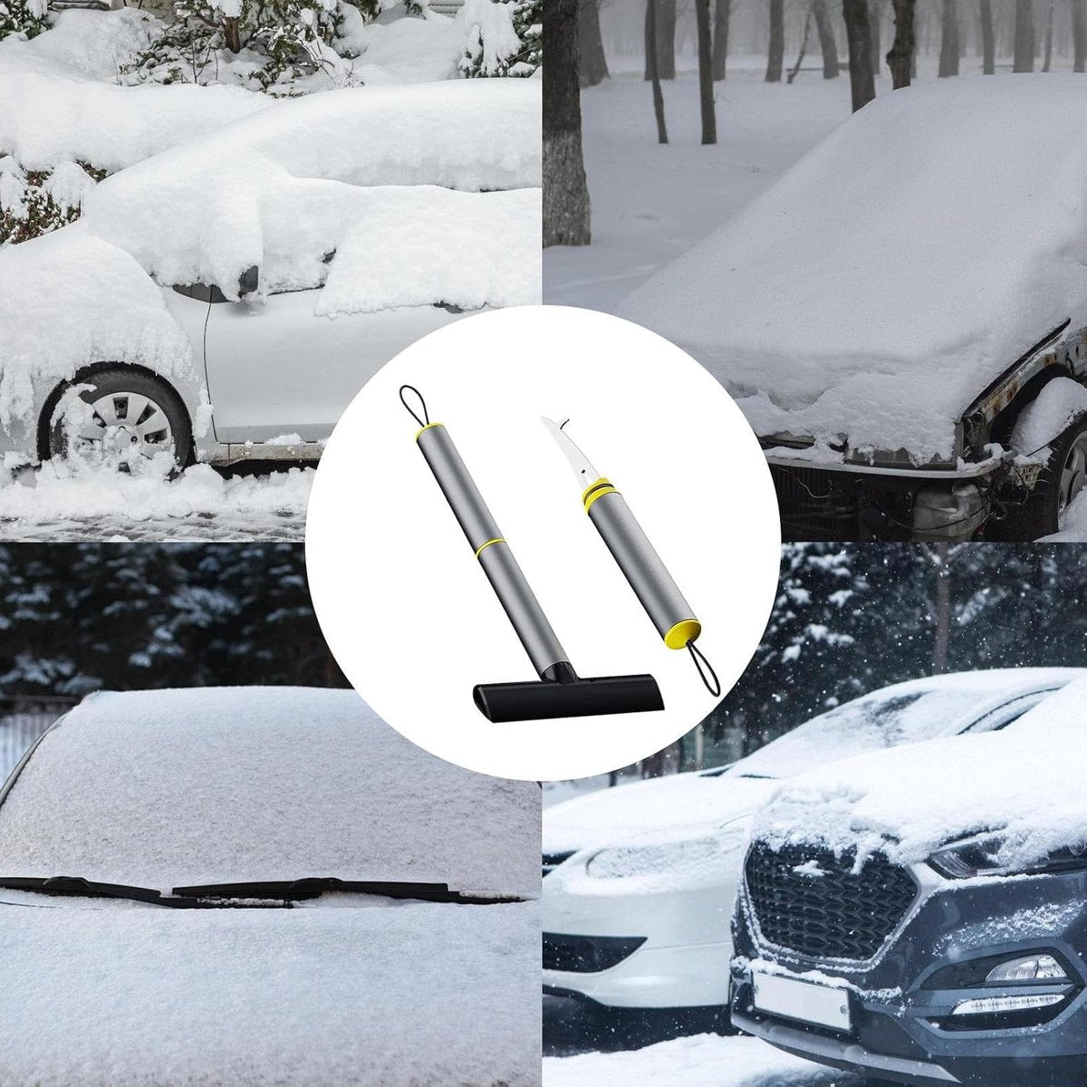 Car ice scraper with handle 2 pieces — view 3