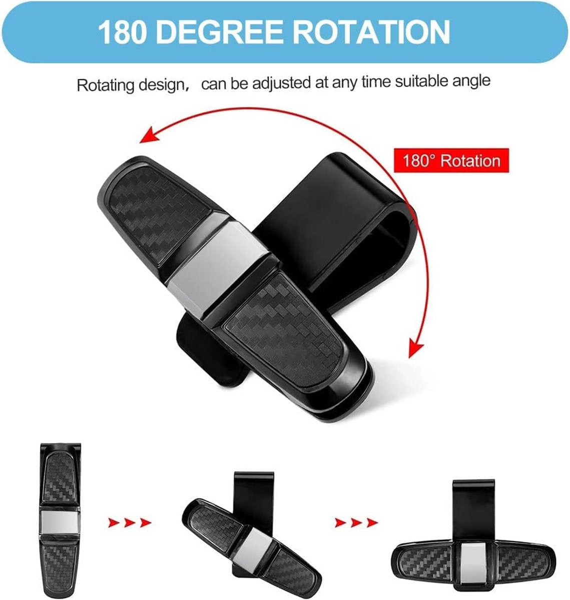 Universal car glasses clip holder 2 pieces — view 5