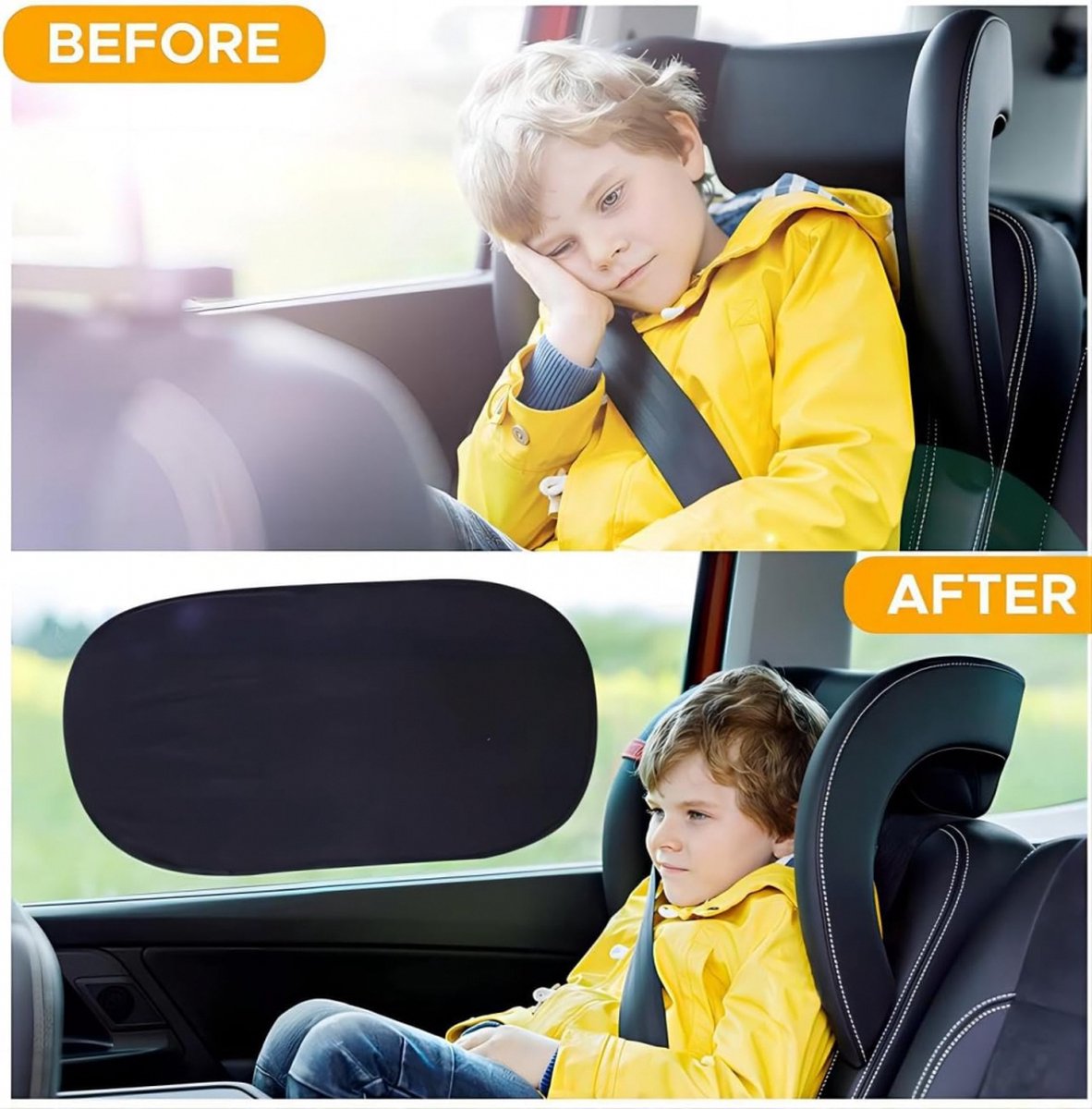Car side window sunshades 2 pairs black — view 3