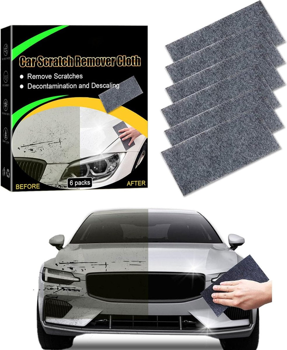 Car paint scratch repair nano cloth 6 pack — view 2