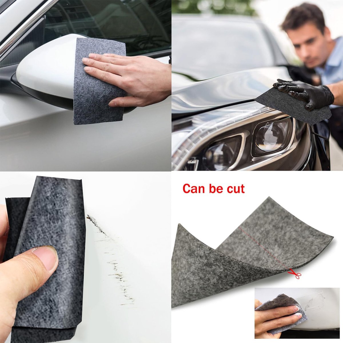 Car paint scratch repair nano cloth 6 pack — view 3