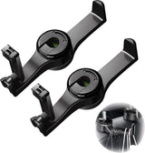 2-in-1 car headrest hooks black 2 pieces — view 2