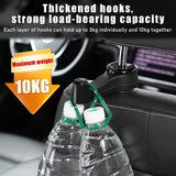 2-in-1 car headrest hooks black 2 pieces — view 3