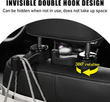 2-in-1 car headrest hooks black 2 pieces — view 6