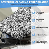 Car wheel rim brush with wash glove black — view 3