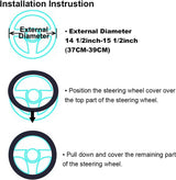 Plush car steering wheel cover beige — view 5