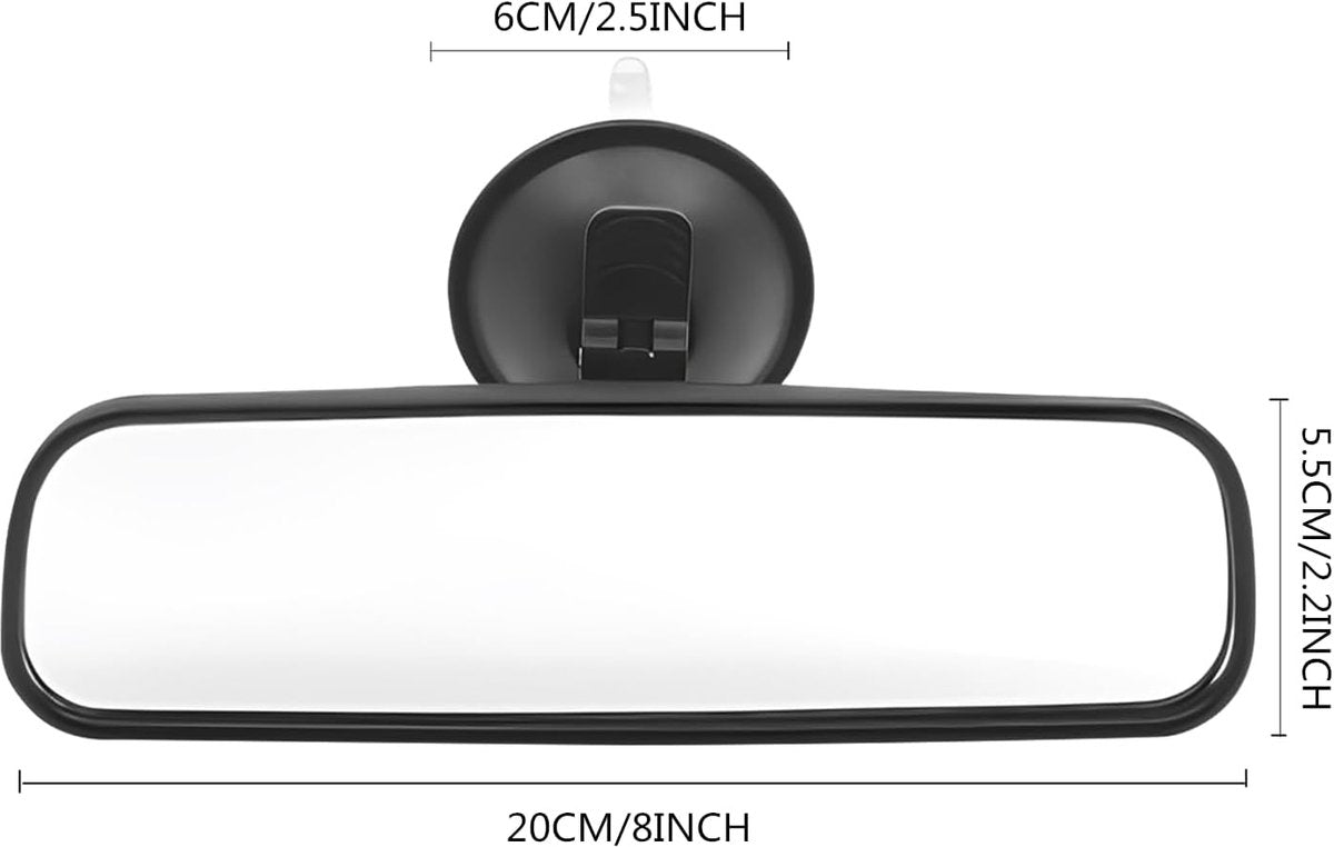 Car interior rearview mirror with suction cup — view 5