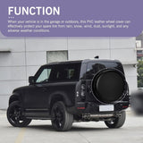 16 inch spare tyre cover PVC black — view 3