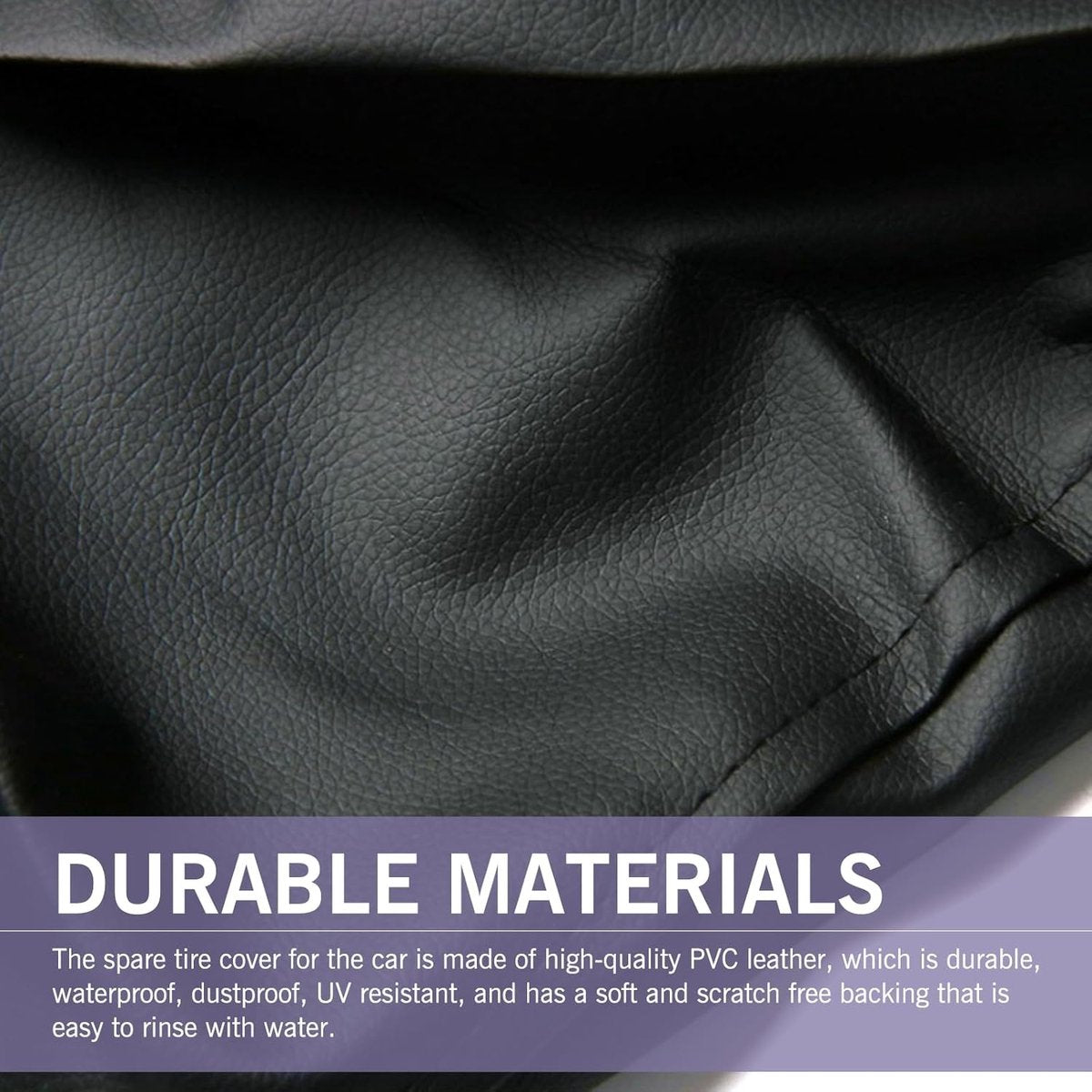 16 inch spare tyre cover PVC black — view 5