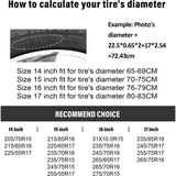 16 inch spare tyre cover PVC black — view 6