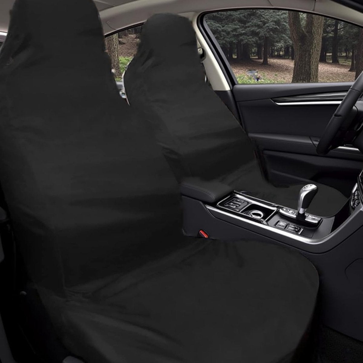 Universal car seat covers black 2 pack — view 3