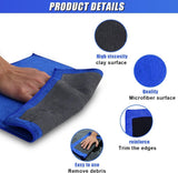 Car clay cloth detailing towel blue — view 4
