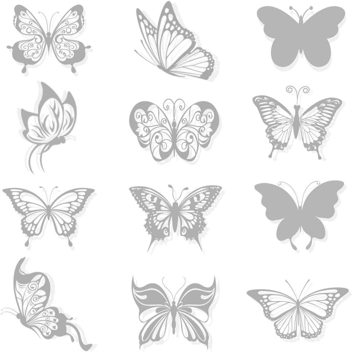 Anti-collision butterfly window stickers 36 pack — view 2