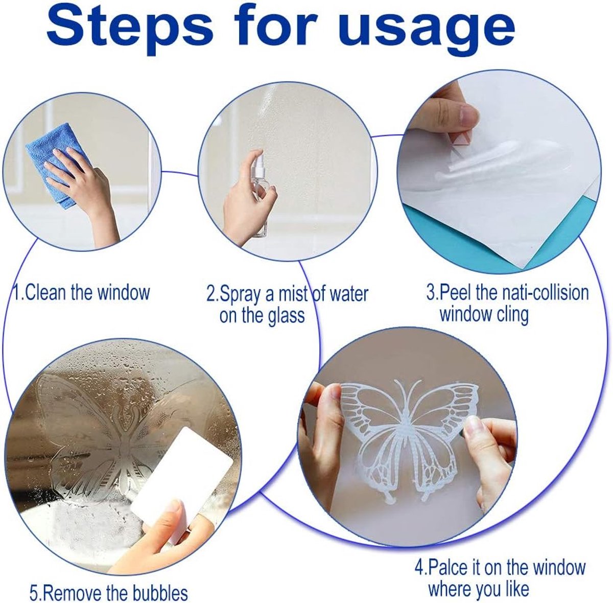 Anti-collision butterfly window stickers 36 pack — view 6