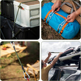 Elastic bungee cord with carabiner green — view 5