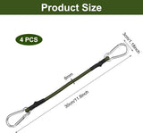 Elastic bungee cord with carabiner green — view 6