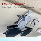 Magnetic leather car sunglasses holder grey — view 3