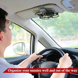 Magnetic leather car sunglasses holder grey — view 5