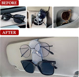 Magnetic leather car sunglasses holder grey — view 6