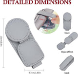 Magnetic leather car sunglasses holder grey — view 7