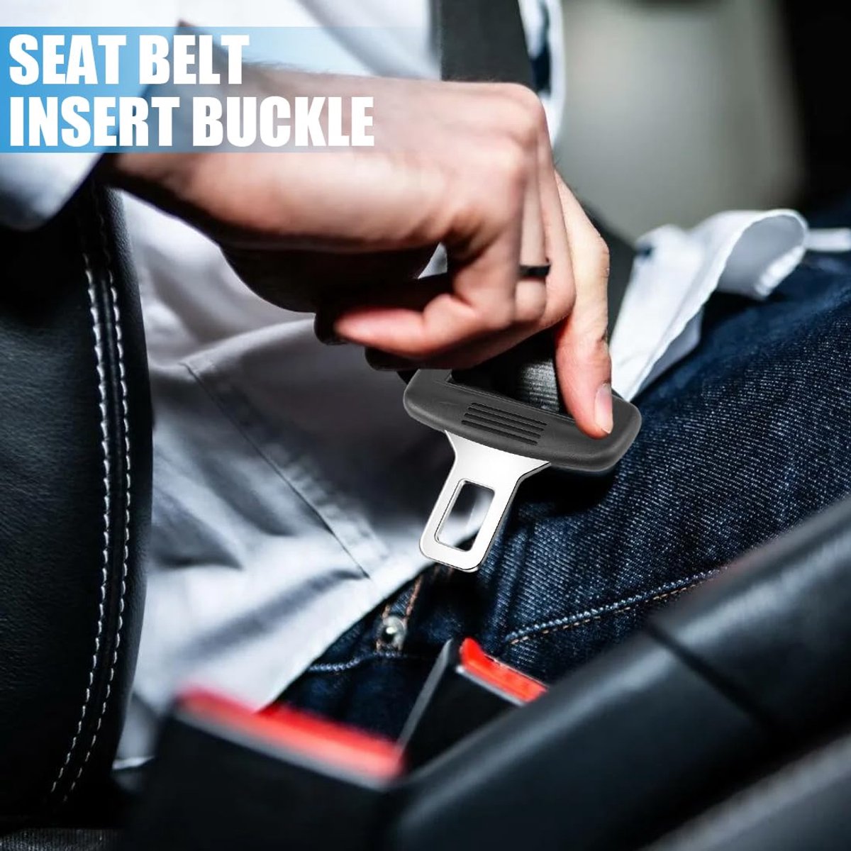Car seatbelt alarm stopper clips 4 pack — view 4