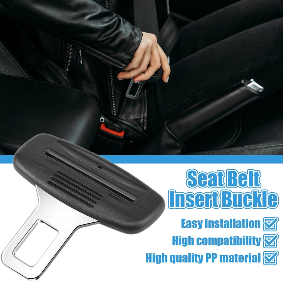 Car seatbelt alarm stopper clips 4 pack — view 5