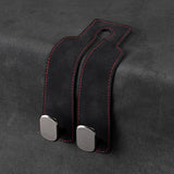 Leather car headrest hooks black — view 5