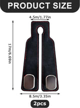 Leather car headrest hooks black — view 6