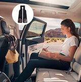 Leather car headrest hooks black — view 7