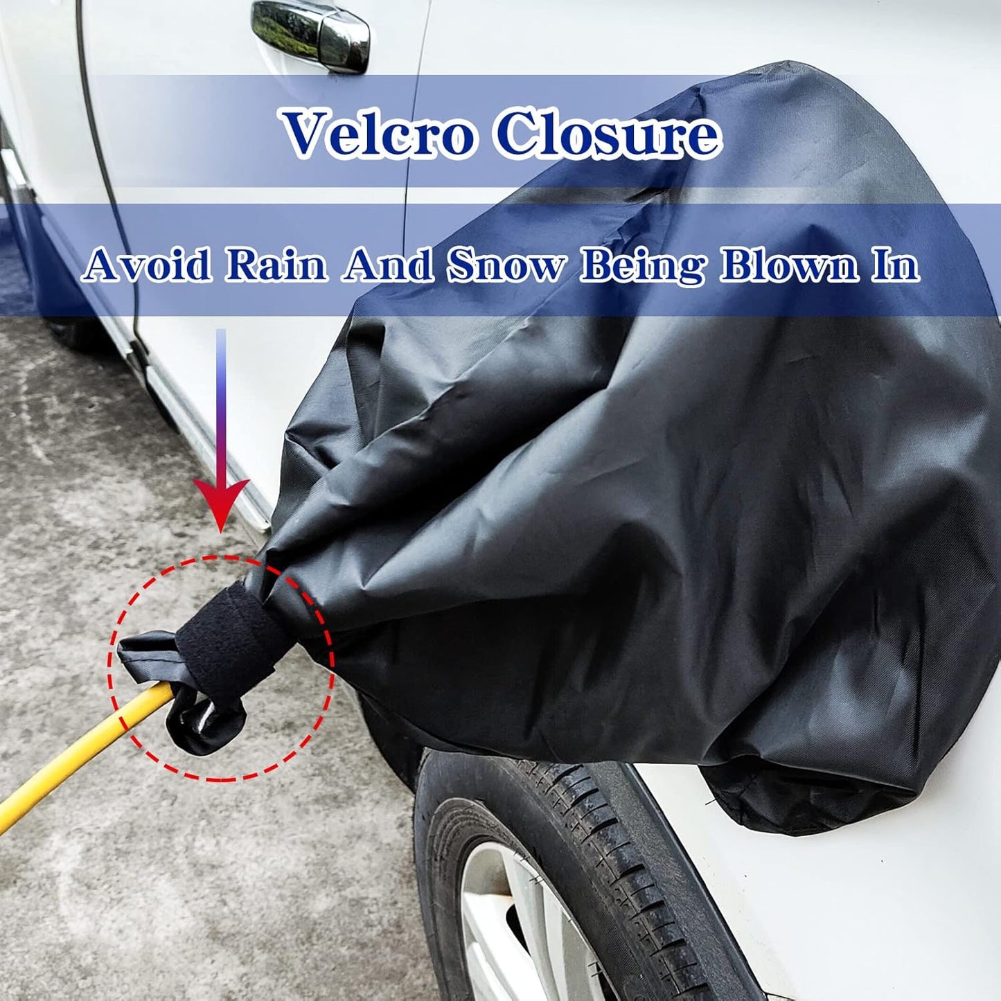EV charging port protector for outdoor connector — view 3