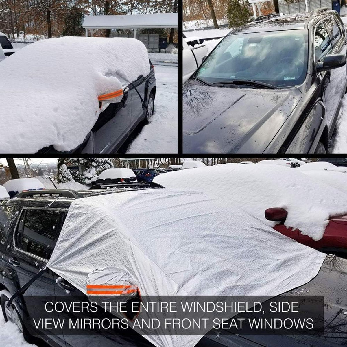 Foldable car windshield cover silver — view 3