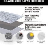 Foldable car windshield cover silver — view 4