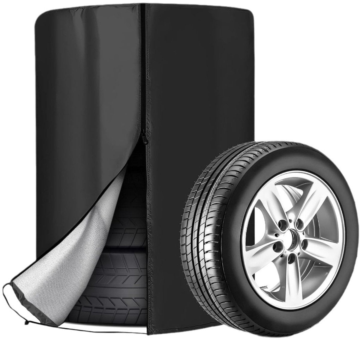 Car tyre storage bag waterproof black — view 2