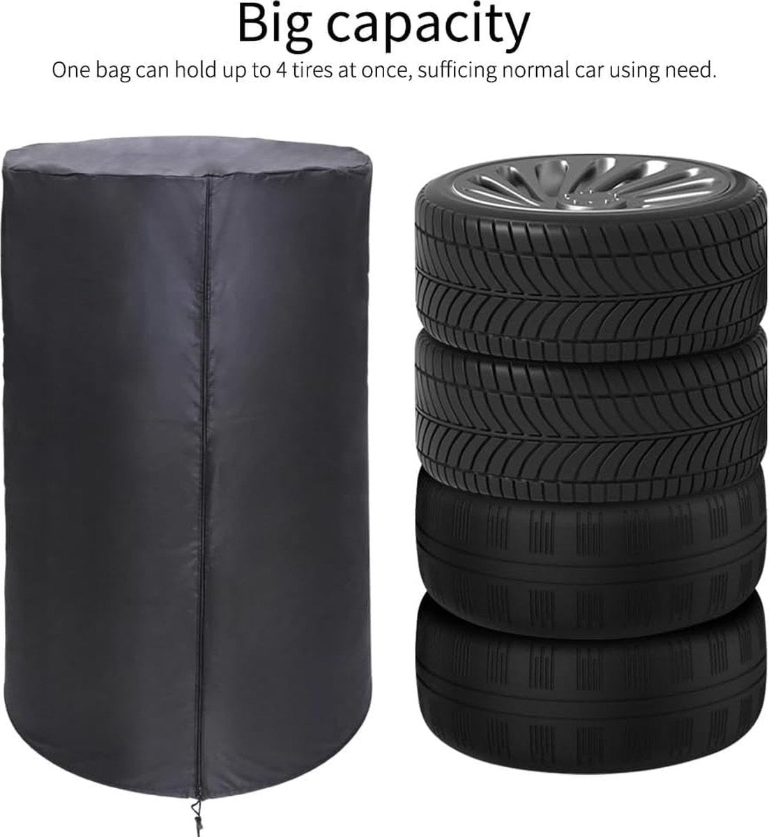 Car tyre storage bag waterproof black — view 12