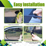Car side window sunshades black 2 pieces — view 3